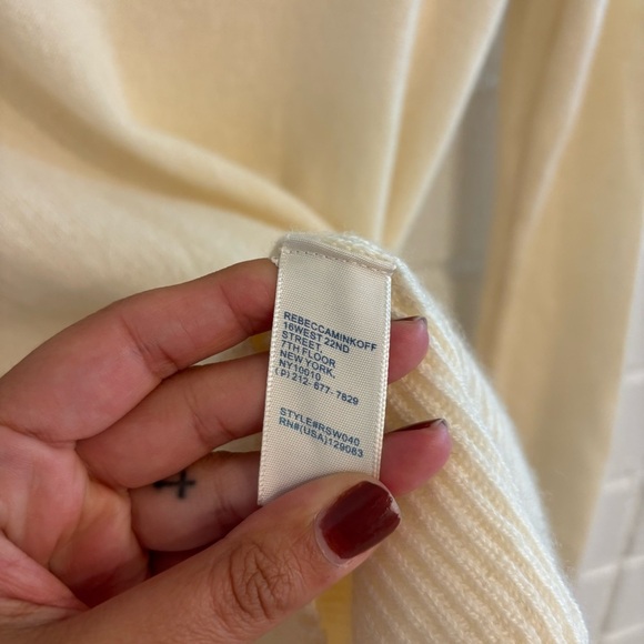Rebecca minkoff cream ruffle sweater - Picture 2 of 5
